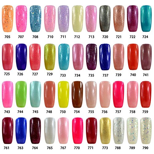 Vishine Shellac 8ml Gel Nagellack Aufloesbarer UV LED Multi Farben 6pcs Kit #006 - 8