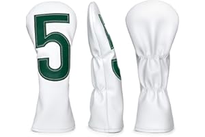 AMXKEPODA Premium Large Number Embroidery Golf Wood Headcover for Driver Fairway Wood Hybrid Club 135X Head Cover Choice