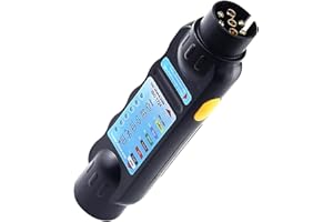 FDKJOK 7 Pin Trailer Light Plug & Socket Wiring Circuit Tester, 12V 7 Pin Trailer Light Connector Wiring Circuit Diagnostic Testing Tools For Cars Yacht