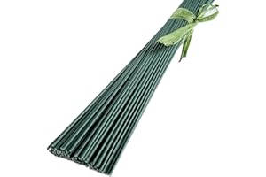 Haifly 50 piezas de plástico envuelto flores tallos para manualidades floristería