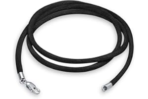 Bling Jewelry Collana di Fili di Seta Satinata Sottile E Morbida per Ciondolo A Strati Donne Uomini Adolescenti con Chiusura A Moschettone in Argento Sterling .925 14 16 18 20 24 36 Pollici