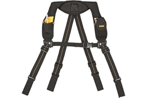 Custom Leathercraft DG5132 DEWALT Durable Tool Apron, Padded Shoulders,Black