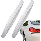 Kyrotech 2 Adet Karbon Fiber G&ouml;r&uuml;n&uuml;ml&uuml; Tampon Koruyucu Şerit &ndash; 40,5 cm Yapışkanlı Esnek K&ouml;şe Koruma &ndash; Beyaz Renkli, Ara&ccedil; &Ouml;n v