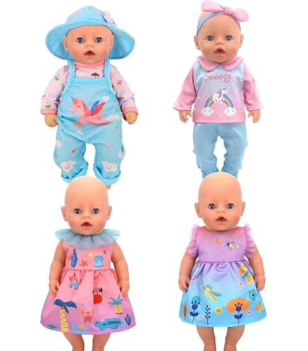 Puppenkleidung-Set In Rosa, Für Puppen 35–43 Cm – Süßes Outfit Für Babypuppen