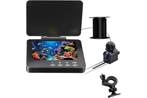 HOCOMAY Cámara de pesca subacuática, cámara buscadora de peces IP68, batería de 5000 mAh, control táctil, gran angular, para pesca en hielo, río y barco