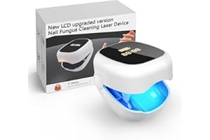 AIWGYIBO Nagelpilz Lasergerät – Podoclear gegen Nagelpilz verwendet 470 nm blaues Licht und 910 nm Infrarotlicht, tragbares Laser Nagelpilz Behandlungsgerät mit digitaler Anzeige und Zeitfunktion (weiß)