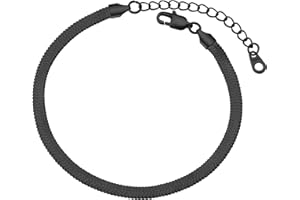 FOCALOOK Tobillera Mujer Acero Inoxidable 316L Pulsera Tobillera 22CM Cadena Fina Pies Joyería Simple de Moda de Verano