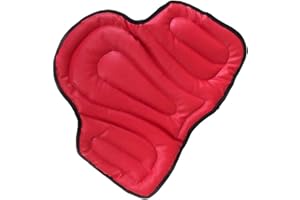 HEWXWX Selle de Cheval Absorption des Chocs et épaississement, Tapis de Selle Souple Equipement d'équitation Tapis de Selle Western Complet en PU indolore,Red