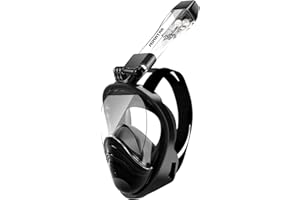 HINATAA Masque de Plongée en Apnée Intégral à 180°, Double Float Ball Masque Snorkeling, Anti-Buée Anti-Fuite Masque Tuba Snorkeling, Kits Lunettes de Plongée pour Adultes et Jeunes