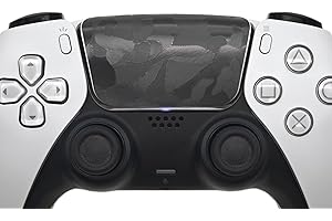 Luck&Link TouchProtect PS5DualSense/Edge Enhanced Texture Skin kompatibel mit Playstation5 Aufkleber für ps5 Touch Trackpad (Schattentarnung-Schwarz,PS5DualSense(2pcs))