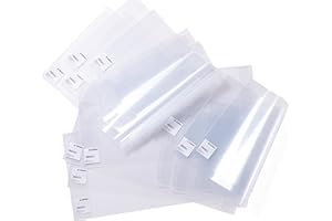 HERMA 14240 - Sobres para libros (24 x 44 cm, 10 unidades, con etiqueta de rotulación y protección de bordes, de polipropileno lavable, juego de fundas para libros escolares, transparentes