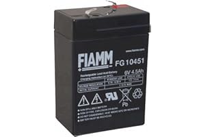 Original FIAMM BLEI GEL AKKU FG 10451 BATTERIE 6V / 4,5Ah / FG10451 Peq Perego Elektroauto Smoby Diamec Polaris Sportsman Multipower mit 4,8mm Steckanschlüssen