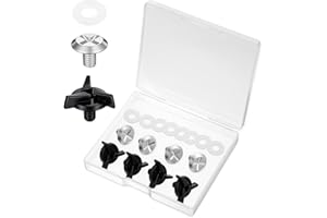 PSYQTSUARY 8 Stück Motorradhelm Schrauben, Motorrad Helm Visier Schraube Helmvisierschrauben Motorrad Helm Ersatzschrauben Mit Gummi Unterlegscheiben Motorradhelmzubehör Mit 8 Stück Gummischeiben Schwarz, Silber