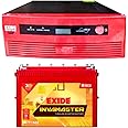 Exide Technologies 1050Va Sine Wave Ups With Inva Master 1500 150Ah Exide Tall Tubular Battery Combo