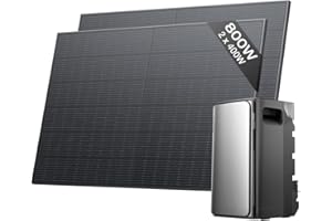 EF EcoFlow Kit STREAM MAX Batteria 1,92 KWh con Pannello Solare Rigido 400W*2 Ingresso Solare 1800W (2MPPT), Porta CA 1200W, Microups 800W Integratis, Controllo Intelligente AI