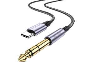 Stereofoniczny kabel audio MOSWAG USB C do 6.35mm 1/4 TRS 2M TRS, dodatkowy kabel stereo typu Jack typu C do 6.35mm TRS do kina domowego, miksera, wzmacniacza basowego, s?uchawek