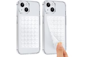 Knrlqim 2 Pièces Ventouse Telephone Portable en Silicone Double Face Support, Mains Libres Suction Phone Holder Polyvalent, Tous Les modèles de téléphones, Durable et Facile à Utiliser(Transparent)