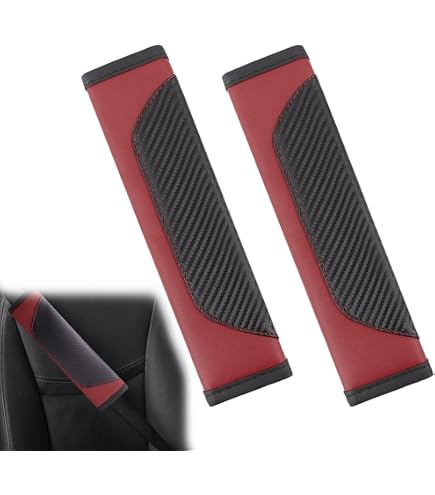 Set di 4 imbottiture per cinture di sicurezza, per auto, in morbida microfibra, per bambini e adulti, colore nero (6 x 26 cm