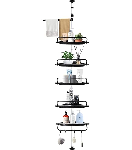 Set De 3 Tablettes De Douche En Acier Inoxydable - Sans Perçage Pour Barres 18-27mm, Rangement Salle De Bain Argenté