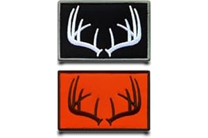 TUYATEZHI 2 Stück Hirsch Geweih Emblem Flagge Patch Abnehmbare Aufnäher mit Stickereiverschluss Taktisch Militär Patch Applikation für Weste Hundegeschirr Kleidung Stickereibänder Rucksäcke Jacke Jeans Taschen