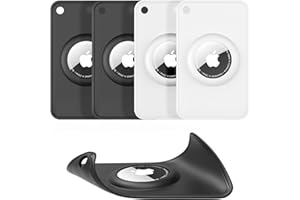 PESTON 4-Pack Airtag Wallet Holder - Silicone Slim Airtag Card Holder for Apple Airtag - Ultra-Thin Air Tag Cardholder​ for Purses, Handbags, Backpack Wallets & Clutch Bags