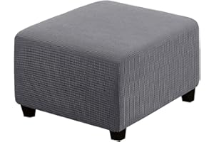 ELYSYSRL Copri Pouf Quadrati Elasticizzato Copri ottomano 50x50/80x80/40 x 40/90x90 Copri Sgabello Copri Pouf poggiapiedi Quadrato/Rettangolare/Rotondo Fodera per poggiapiedi ( Color : #30 , Size : 17-22in/43-