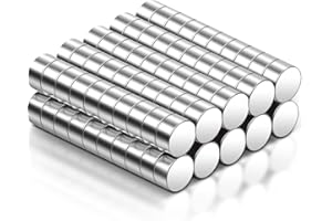 Aenienoe 100 sztuk mini magnesów, 2 x 1 mm, małe magnesy, mocne do rękodzieła, okrągły magnes do miniatur, magnesy neodymowe do tablicy, lodówki, DIY, 100 szt