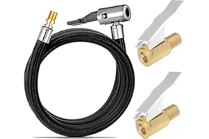 HIYITKS Ventilverlängerung Autoventil Set, 40cm Reifenfüller Schlauch Mit 2 Stück 8mm Autoventil Adapter Reifenfüllschlauch Für Luftpumpe Adapter Auto Fahrrad Motorrad Kompressor Dmp180z/dmp181z