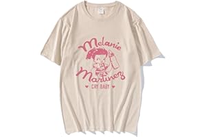 XIAKILA Maglietta A Maniche Corte Melanie Martinez con Stampa di Cartoni Animati Felpa Casual in Cotone, Maglietta Girocollo alla Moda per Bambini Manica Corta Sportiva Casual Unisex