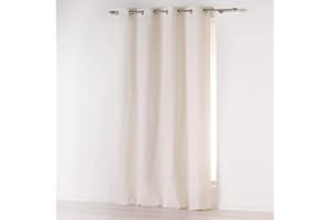 douceur d'intérieur, Rideau à Oeillets (140 x 260 cm) Absolu Naturel, Microfibre