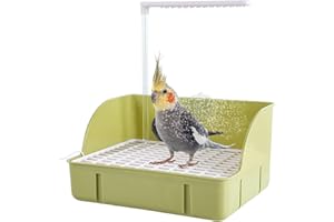 Ancsttu Vogel Badehaus Badewanne, Vögel Automatische Badewanne Mit Automatischer Wasserzirkulation Automatische Vogelbaddusche Für Nymphensittiche, Afrikanische Grau, Vogel