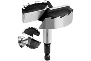 NICAVKIT Profi Forstnerbohrer 75mm für Holz, 75mm Forstnerbohrer Holzlochfräser mit Sechskantschaft, Holzbohrer, Topfbohrer, Kunstbohrer für Holz