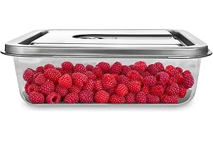 Caso VacuBoxx Inox XL 4.5 - Contenitore per alimenti sensibili alla pressione e liquidi, senza BPA, lavabile in lavastoviglie, congelatore
