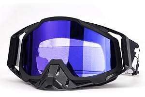 Gykutix Motocrossglasögon Motorcykel Dammtäta Glasögon Motocross Munskydd Motocross Säkerhetsglasögon för Motorcykel, ATV, Hj
