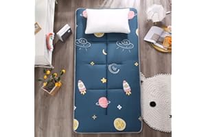 YOUGANG Futon, materasso da pavimento pieghevole, arrotolabile, tatami, singolo, matrimoniale, king size, futon giapponese, con retro antiscivolo (verde, 180 x 200 cm)
