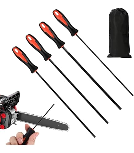 Kraftfeld Diamond File Round File 4 Mm, 4.8 Mm, 5.5 Mm For 1/4 Inch, 0.325 Inch, 3/8 Inch, .404 Inch Chainsaw Chain (5.5 Mm) - 3 Files