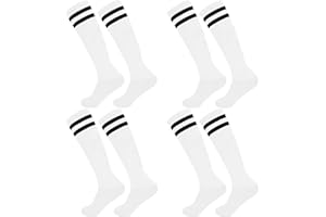 HYCLES 4 pary skarpet piłkarskich dla dzieci, skarpety piłkarskie dla chłopców i dziewczynek, skarpety sportowe, skarpety treningowe, skarpety do piłki nożnej, do biegania, sportu, 3-13 lat