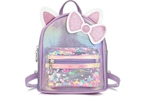 SternSinn Zaino per Bambini, Zaini Bambini Asilo, Borsa per la Scuola per Ragazze, Zaino per Bambino, Zaino da Viaggio Alla Moda, con Simpatico Design con Orecchie di Gatto, Viola