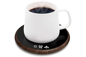 MQUPIN Coffee Cup Heater, Electric Intelligent Drink Cup Warmer with Touch Tech & LED Backlight, Coffee Mug, Milk Cup Warmer with Two Temperature Settings