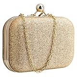 Abnehmbarer Kettenriemen: Das vergoldete Metallkettenband ist leicht, robust, langlebig und rostfrei. Dies ist ein abnehmbarer Schultergurt, der 2 Möglichkeiten zur Benutzung schafft. Es bietet viel Stil für jeden Anlass.