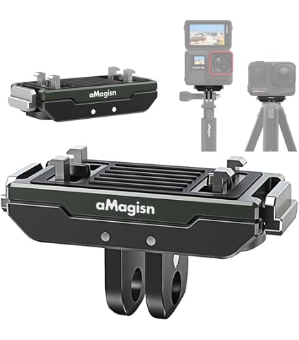 Base Magnetica A Sgancio Rapido Per Insta360 Ace/Ace Pro – In Lega Di Alluminio, Attacco Universale A 2 Artigli, 16g