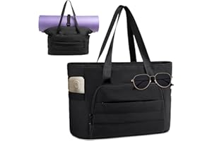MABECOL Mabceol Borsa a Mano Donna Tracolla Tote Bag- Shopper Grande Impermeabile con Zip e Porta PC 15,6", per Viaggio, Sport, Ufficio, Scuola, Palestra