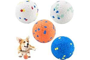 Toivize Hundebälle, 4 Stück Hundespielzeug Ball Unzerstörbar Hundespielzeug Ball Hundebälle für Aggressive Kauer Hundespielzeugbälle Trainingsbälle für Große Mittlere und Kleine Hunde