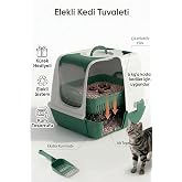 Flex Elekli Kedi Tuvaleti, 50x37,5x40 cm, XL boy, Kum k&uuml;reği hediyeli