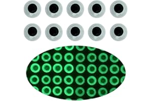 PORFEET Pesca Señuelo Ojos, 300 Unids 3D Emulacional Pesca Señuelo Ojos De Pez Autoadhesivo Luminoso DIY Artesanías