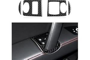 OYDDL 2 pezzi interruttore alzacristalli pannello telaio adesivo in fibra di carbonio compatibile con Audi TT 8N 8J MK123 2008 2009 2010 2011 2012 2013 2014 accessori