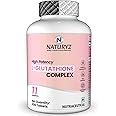 NATURYZ High Potency L-Glutathione 1000mg per serving Glow Supplement for Women & Men | Highest 11 Nutrients | Skin Peptide Complex for Depigmentation | Antioxidant Blend | Glutathione Builder for Radiant & Brightening Skin - 50 Tablets