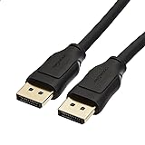 Amazon Basics DisplayPort-auf-DisplayPort-1.4-Kabel mit einer Videoauflösung von 4K bei 120 Hz, 8K bei 60 Hz, HDR-Unterstützu