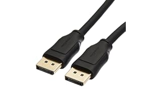 Amazon Basics DisplayPort 1.4 Cable, 32.4Gbps High-Speed, 8K@60Hz, 4K@120Hz, Dynamic HDR and 3D, Gold-Plated Plugs, 0.9 m, Black