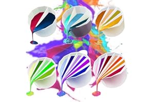 FineGood Lot de 6 tasses à mélanger en silicone avec 2 à 7 canaux réutilisables pour verser de la peinture, diviseurs artistiques fluides pour verser de la peinture acrylique